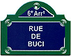 Paris Street Sign, Rue de Buci, 4x3