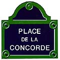 Paris Street Sign Replica, Place de la Concorde, 6x6