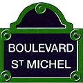 Paris Street Sign Replica, Boulevard St. Michel, 6x6