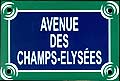 Paris Street Sign Replica, Avenue des Champs-Elysees, 6x4