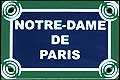 Paris Street Sign Replica, Notre-Dame de Paris, 6x4