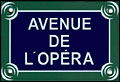 Paris Street Sign Replica, Avenue des LOpera, 6x4