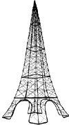 30 Wire Eiffel Tower, Black