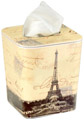 Old Postal Style Eiffel Tower Tissue Box Cover