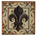 Fleur de Lis Metal Wall Plaque