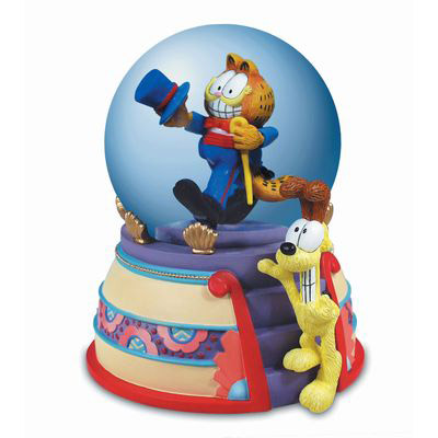 Garfield Musical Snow Globe, Puttin On The Ritz