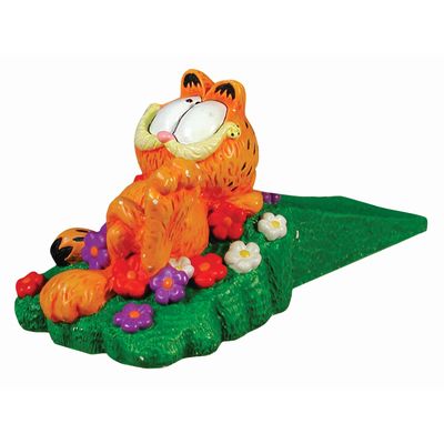 Garfield Door Stop, Relaxing in the Flowers