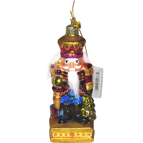 Fancy Nutcracker Glass Ornament