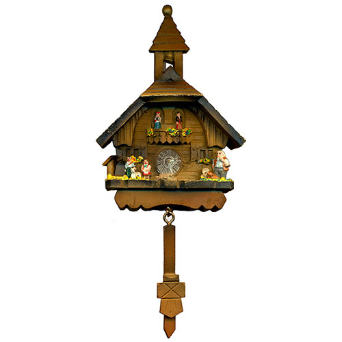 Cuckoo Clock Magnet, Schoolhouse with Swing
