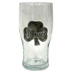Ireland Beer Glass - 1 Pint Pub Glass, 6-1/2H