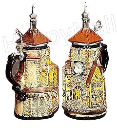 Rothenburg Clock Tower Commemorative Beer Stein, 12-3/4H