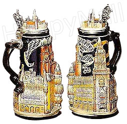 Munich City Hall Commemorative Beer Stein, 11-1/2H