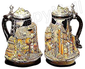 The Rheinland Cologne-Koblenz-Ruedesheim Commemorative Beer Stein, 9-1/2H