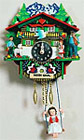 Cuckoo Clock Heidi Haus, Girl w/ Swing, 9H