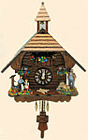 Cuckoo Clock Heidi Haus with Dancing People, 13H