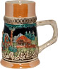 Miniature Beer Stein - German Couple and Clock