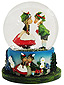 German Boy & Girl Kissing Snow Globe, 2.5H