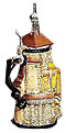 Rothenburg Clock Tower Commemorative Beer Stein, 12-3/4H