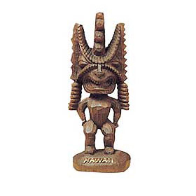 Hapa Wood Ancient Hawaiian Tikis - Winner Tiki 6.7H