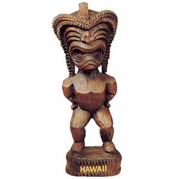 Hapa Wood Hawaiian Tikis - Lucky Tiki, 11H