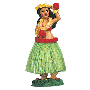 Hula Girl Doll with Flower