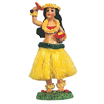 Hula Girl Doll with Uli Uli