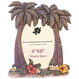 Palm Tree With Flowers Photo Frame, 4x6 Photo Size