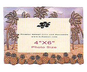 Palm Tree With Pineapple Photo Frame, 4x6 Photo Size