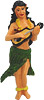 Hawaiian Hula Dancer Girl with Ukulele. Fridge Magnet