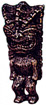 Hawaiian Hapa Wood Magnet - Happy Tiki 2.5H