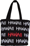 Hawaii Souvenir Canvas Tote Bag - Black, 9H