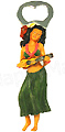 Hula Girl with Ukulele Bottle Opener