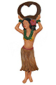 Hula Girl (Long Natural Color Skirt) Bottle Opener