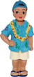 Hawaiian Boy in Aloha Shirt Fridge Magnet