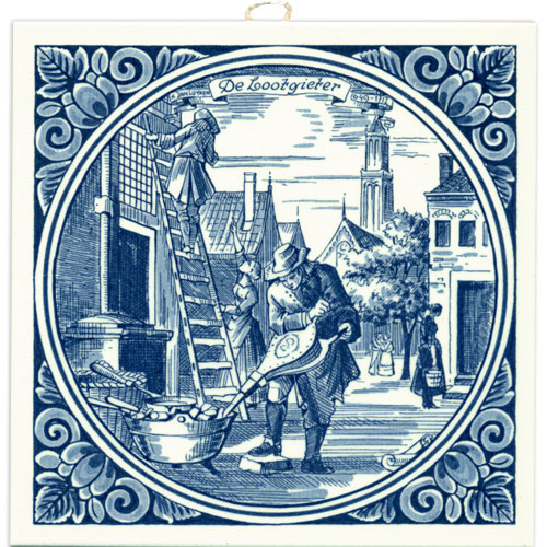 Loodgieter / Plumber, Dutch Delft Tile 6