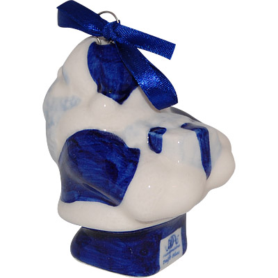 Deflt Blue Santa Christmas Ornament, 3.5H, photo-1