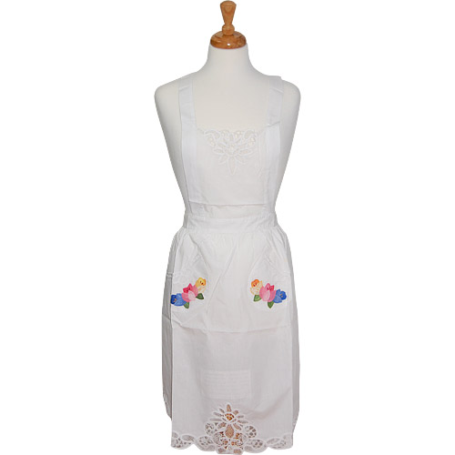 Tulip Embroidery Apron