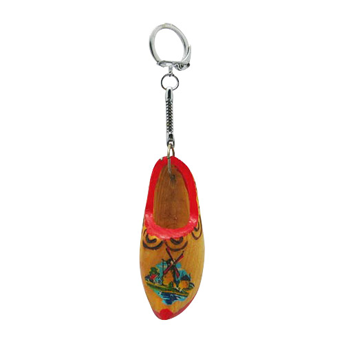 1.75L Single Wood Clog Keychain