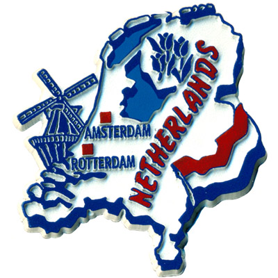 Netherlands Souvenir Country Map Magnet