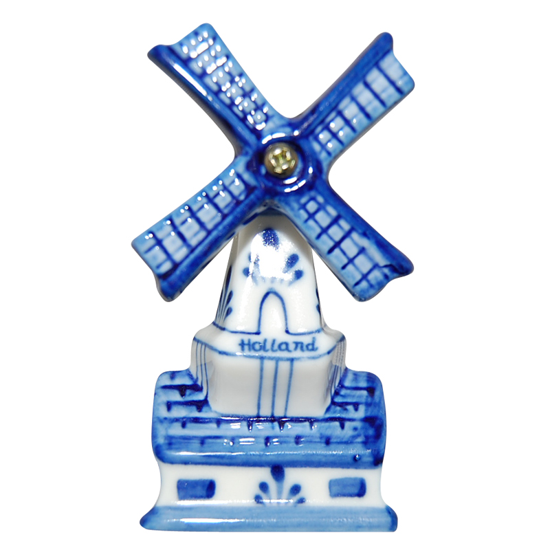 3 1/2H Holland Windmill Delft Blue, Fridge Magnet