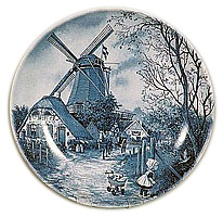 Delft Blue Decorative Plate - Four Seasons/Summer, 9.5D