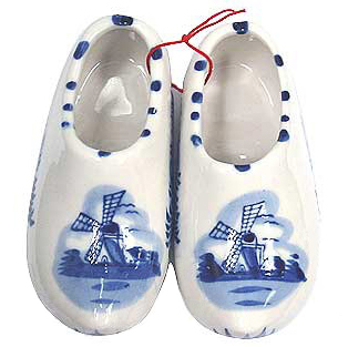 Delft Blue Clog Shoes, 4.5L