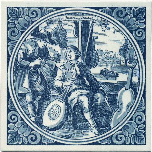 Instrumentmaaker / Instrument Maker, Dutch Delft Tile 6