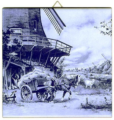 Dutch Tile, Delft Blue Miller