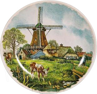 Color Decorative Plate - Four Seasons/Spring, 7.5D