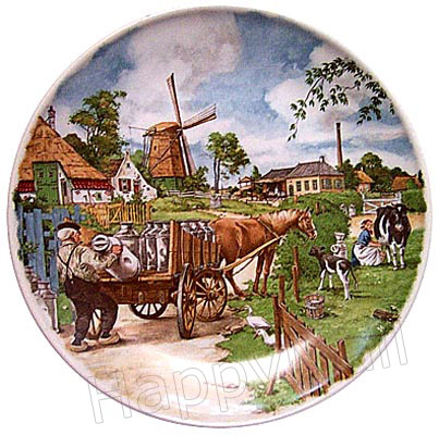 Decorative Plate - Dutch Milkman, 6.7D Color