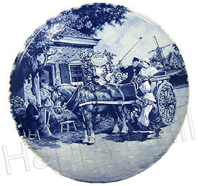 Decorative Plate, Delft Blue Wedding 7.5