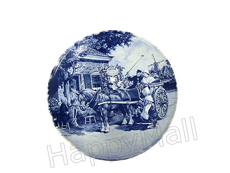 Delft Blue Decorative Plate - Wedding 9.5D