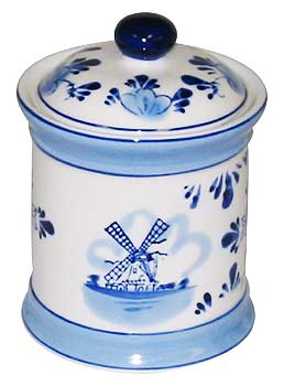 Delft Blue Windmill Canister, Medium, 4H