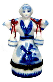 Delft Blue Milkmaid, Trinket Box